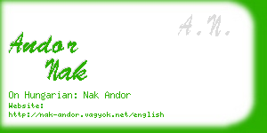 andor nak business card